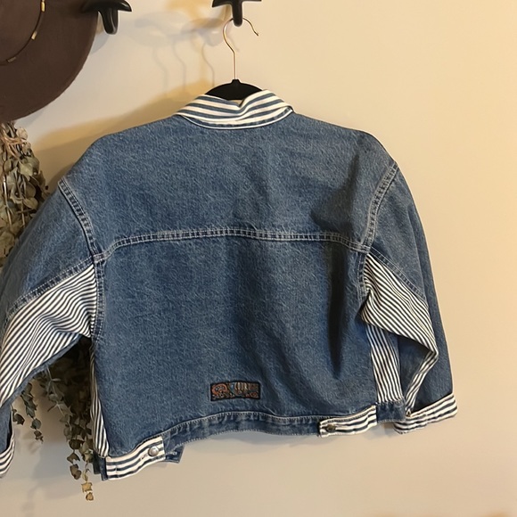 Vintage 1990 Cobra denim jacket with stripe details - Picture 2 of 3